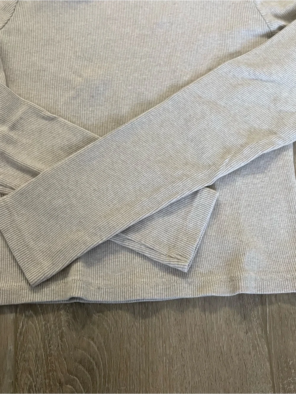 Universal Thread Tan Ribbed Long Sleeve Top - Picture 3 of 4